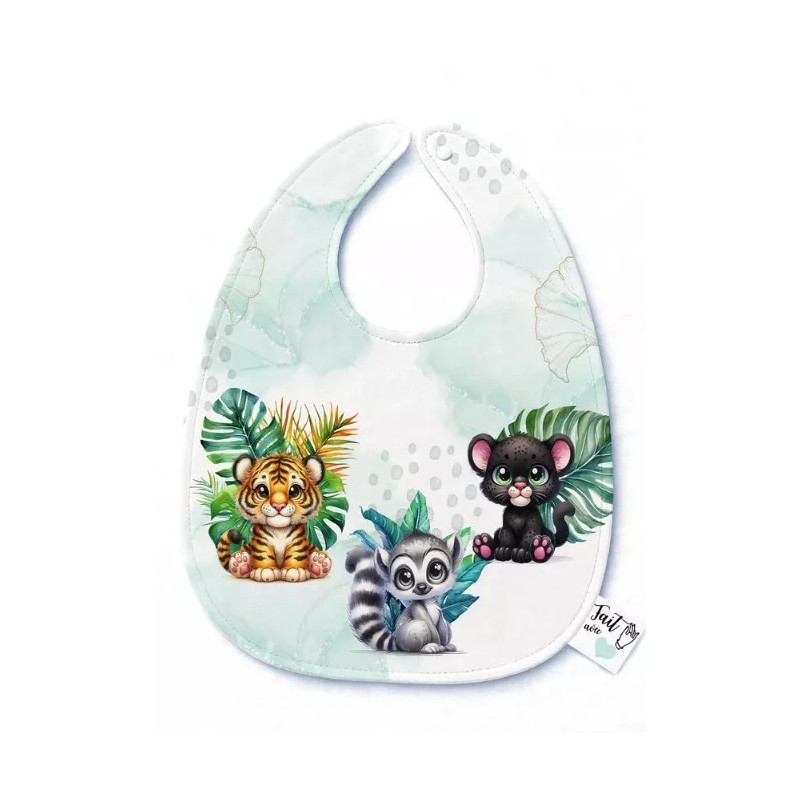 Coupon Bavoir Baby Jungle Tropicale – Bébé 3-12 mois – Coton Oeko-Tex® à coudre soi-même