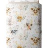 Tissu coton imprimé pour enfants Animaux de la Ferme Blanc - Certifié Oeko-Tex® Mercerie des Princesses