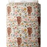Tissu coton imprimé Vache Marron - Certifié Oeko-Tex® Mercerie des Princesses