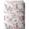 Tissu coton imprimé pour enfants Savane Vieux Rose- Certifié Oeko-Tex® Mercerie des Princesses