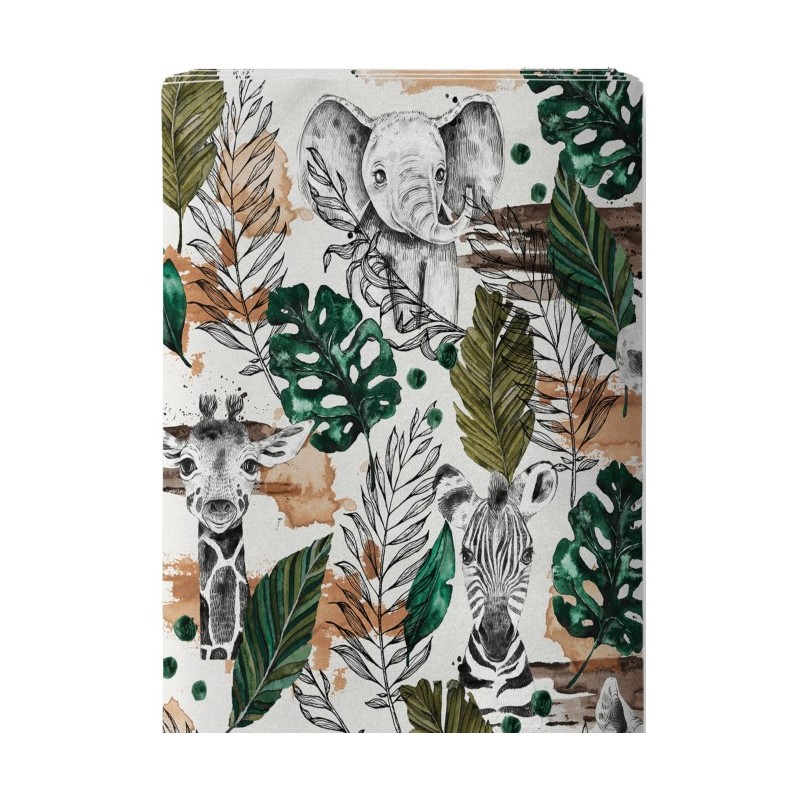 Tissu coton imprimé pour enfants Savane- Certifié Oeko-Tex® Mercerie des Princesses