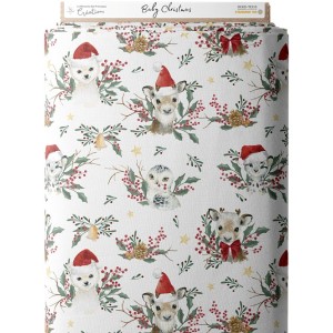 Tissu coton imprimé Baby Christmas - Certifié Oeko-Tex® Mercerie des Princesses