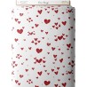 Tissu coton imprimé coeurs rouges - Certifié Oeko-Tex® Mercerie des Princesses