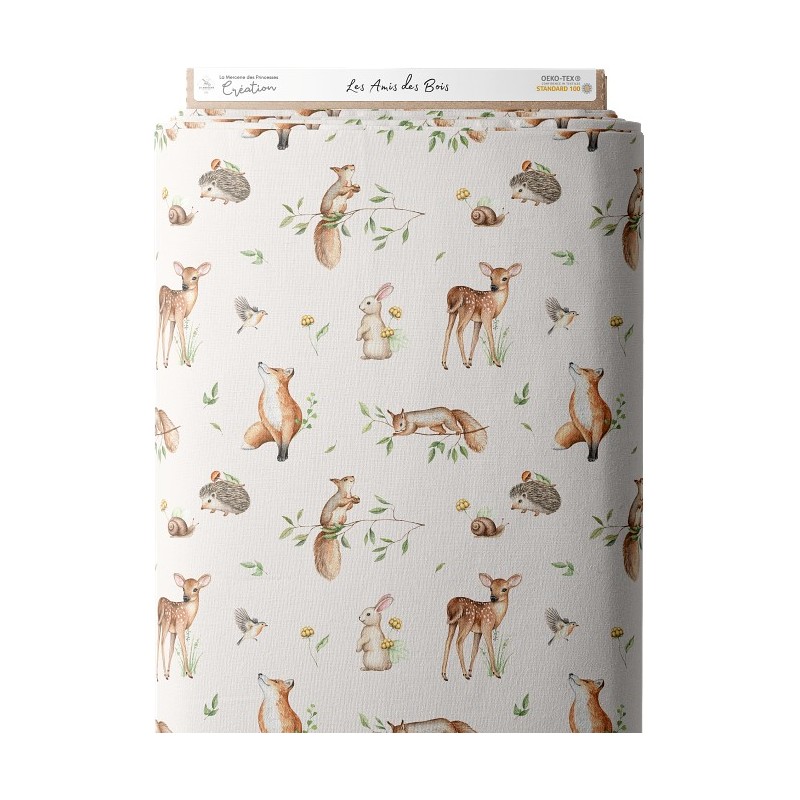 Tissu coton Les Amis des Bois Mercerie des Princesses