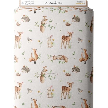 Tissu coton Les Amis des Bois Mercerie des Princesses
