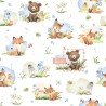  Tissu coton imprimé pour enfants Animaux des bois - Certifié Oeko-Tex® Mercerie des Princesses