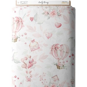 Tissu coton imprimé Lovely Bunny - Certifié Oeko-Tex® Mercerie des Princesses