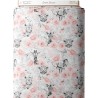 Tissu coton imprimé pour enfants Savane Rose Saumon et nuances de gris- Certifié Oeko-Tex® Mercerie des Princesses
