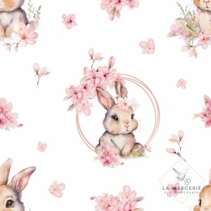  Tissu coton imprimé pour enfants Les petits lapins - Certifié Oeko-Tex® Mercerie des Princesses