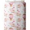Tissu coton imprimé pour enfants Lovely Fox Rose- Certifié Oeko-Tex® Mercerie des Princesses
