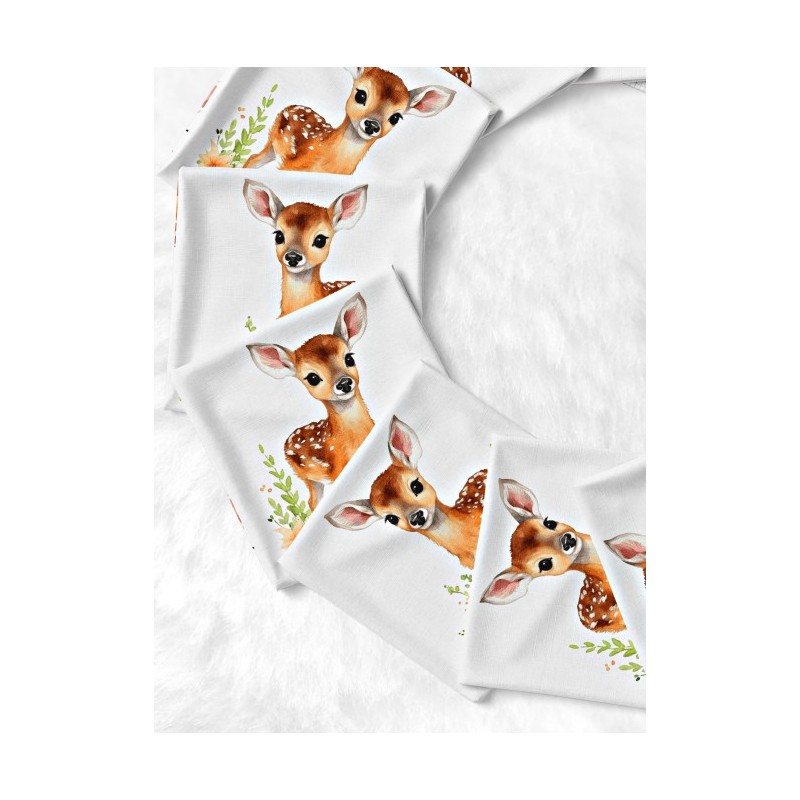 Coupon Lingettes Faon coton imprimé à réaliser soi-même  - Certifié Oeko-Tex®