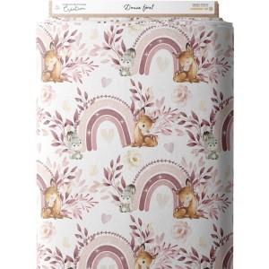 Tissu coton imprimé pour enfants Douce Forêt - Certifié Oeko-Tex® Mercerie des Princesses