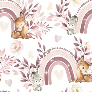  Tissu coton imprimé pour enfants Douce Forêt - Certifié Oeko-Tex® Mercerie des Princesses