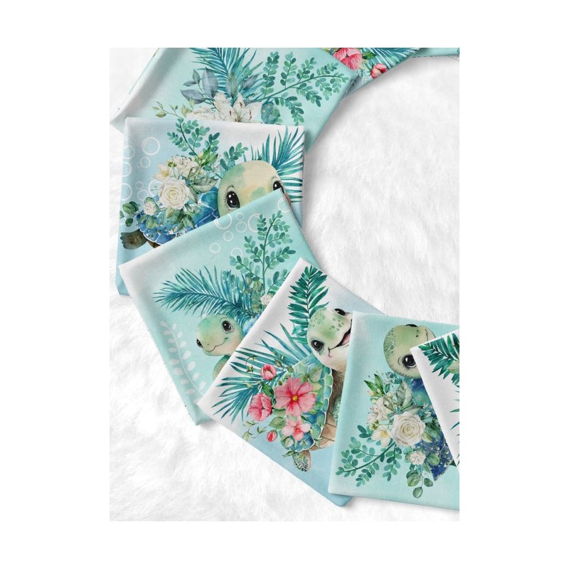Coupons Lingettes Tortue 2 coton imprimé à réaliser soi-même  - Certifié Oeko-Tex®