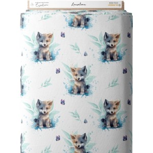  Tissu coton imprimé pour enfants Louveteau - Certifié Oeko-Tex® Mercerie des Princesses