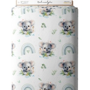 Tissu coton imprimé pour enfants Koala Eucalyptus  - Certifié Oeko-Tex® Mercerie des Princesses