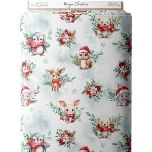 Tissu coton imprimé pour enfants Magic Christmas - Certifié Oeko-Tex® Mercerie des Princesses
