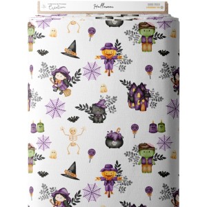 Tissu coton imprimé Halloween - Certifié Oeko-Tex® Mercerie des Princesses