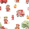  Tissu coton imprimé pour enfants Pompiers - Certifié Oeko-Tex® Mercerie des Princesses