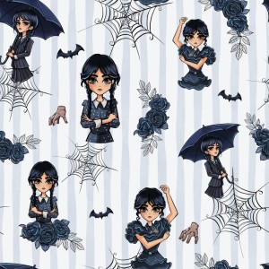  Tissu coton imprimé pour enfants Mercredi - Certifié Oeko-Tex® Mercerie des Princesses