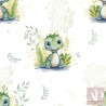  Tissu coton imprimé pour enfants Crocrodiles - Certifié Oeko-Tex® Mercerie des Princesses