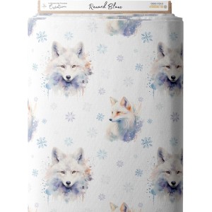 Tissu coton imprimé pour enfants Renard Blanc - Certifié Oeko-Tex® Mercerie des Princesses