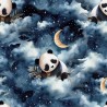  Tissu coton imprimé pour enfants Panda endormi - Certifié Oeko-Tex® Mercerie des Princesses
