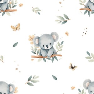  Tissu coton imprimé pour enfants Tendre Koala  - Certifié Oeko-Tex® Mercerie des Princesses