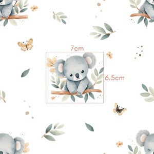  Tissu coton imprimé pour enfants Tendre Koala  - Certifié Oeko-Tex® Mercerie des Princesses
