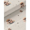  Tissu coton imprimé pour enfants Chouette- Certifié Oeko-Tex® Mercerie des Princesses