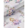  Tissu coton imprimé pour enfants Fleurs et lapins- Certifié Oeko-Tex® Mercerie des Princesses