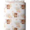 Tissu coton imprimé pour enfants Savane Bébé Tigre Boho - Certifié Oeko-Tex® Mercerie des Princesses