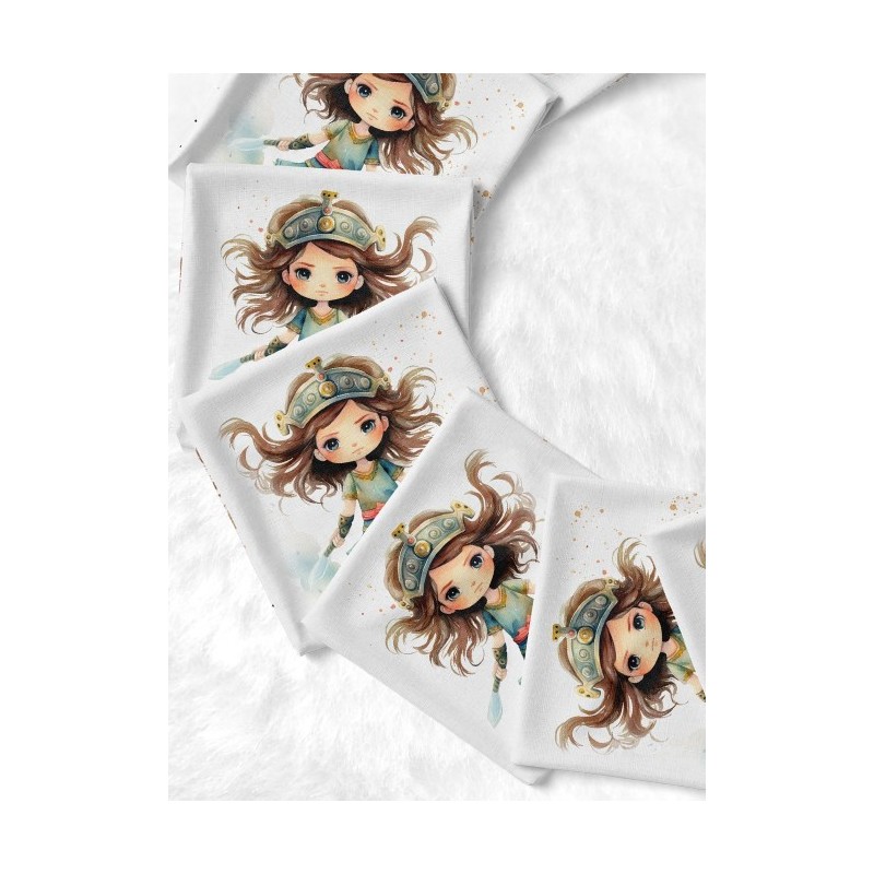 Coupons Lingettes Guerrière coton imprimé à réaliser soi-même  - Certifié Oeko-Tex®