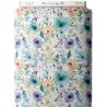 Tissu coton imprimé Fleurs Vertes Aquarelles - Certifié Oeko-Tex® Mercerie des Princesses