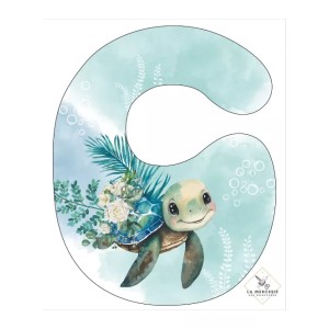 Coupon Bavoir Tortue Garçon – Bébé 0-3 mois – Coton Oeko-Tex® à coudre soi-même