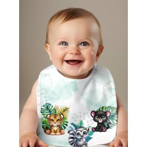 Coupon Bavoir Baby Jungle Tropicale – Bébé 3-12 mois – Coton Oeko-Tex® à coudre soi-même