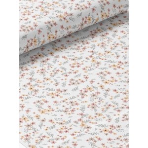 Tissu coton imprimé Fleurs Pastel Aquarelle - Certifié Oeko-Tex® Mercerie des Princesses