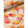  Tissu coton imprimé fruit Pêche Aquarelle- Certifié Oeko-Tex® Mercerie des Princesses