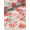  Tissu coton imprimé fruit Pastèque Aquarelle- Certifié Oeko-Tex® Mercerie des Princesses