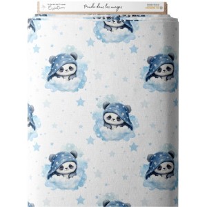  Tissu coton imprimé pour enfants Panda dans les nuages - Certifié Oeko-Tex® Mercerie des Princesses
