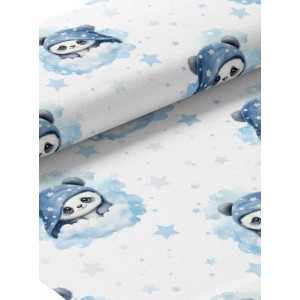  Tissu coton imprimé pour enfants Panda dans les nuages - Certifié Oeko-Tex® Mercerie des Princesses