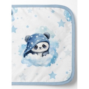  Tissu coton imprimé pour enfants Panda dans les nuages - Certifié Oeko-Tex® Mercerie des Princesses