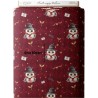  Tissu coton imprimé pour enfants Chouettes Magiques Bordeaux- Certifié Oeko-Tex® Mercerie des Princesses