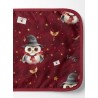  Tissu coton imprimé pour enfants Chouettes Magiques Bordeaux- Certifié Oeko-Tex® Mercerie des Princesses