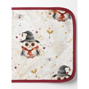  Tissu coton imprimé pour enfants Chouettes Magiques beige - Certifié Oeko-Tex® Mercerie des Princesses