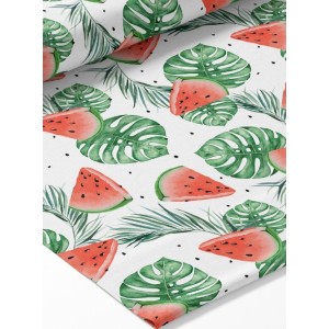  Tissu coton imprimé fruit Pastèque Tropicale- Certifié Oeko-Tex® Mercerie des Princesses