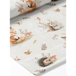  Tissu coton imprimé pour enfants Calins des bois - Certifié Oeko-Tex® Mercerie des Princesses