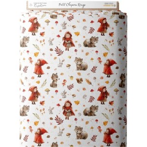 Tissu coton imprimé pour enfants Petit Chaperon Rouge - Certifié Oeko-Tex® Mercerie des Princesses