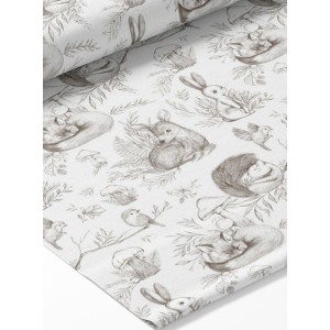 Tissu coton imprimé pour enfants Animaux de la Forêt - Certifié Oeko-Tex® Mercerie des Princesses