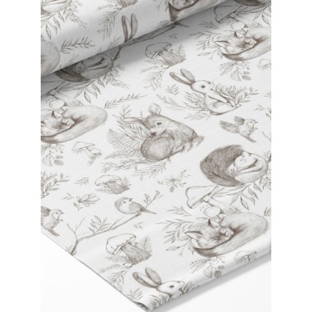 Tissu coton imprimé pour enfants Animaux de la Forêt - Certifié Oeko-Tex® Mercerie des Princesses